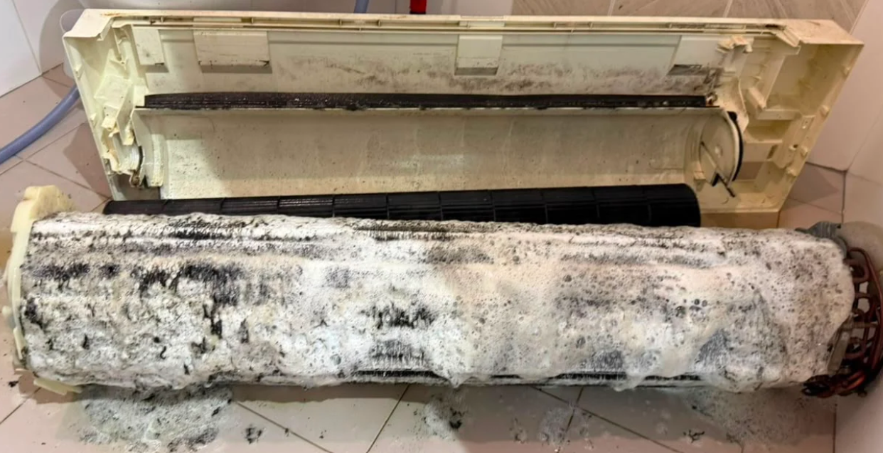 During cleaning